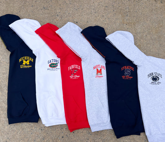 (Best Seller) Custom College Stitched Hoodie