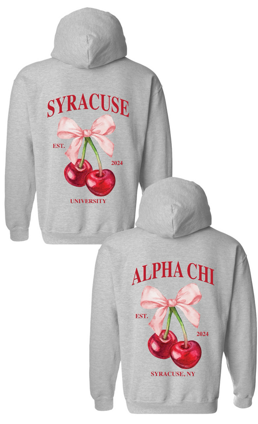 Custom Any College or Sorority With a Cherry on Top Sweatshirt