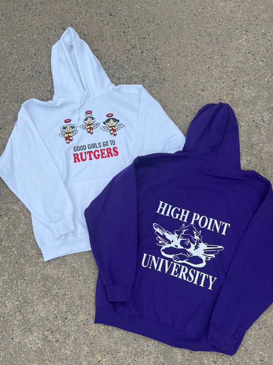 In stock ready to ship Rutgers and High Point Sweatshirts